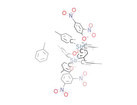 μ2-oxobis[(2,4-dinitrophenoxo)tris(para-tolyl)antimony] toluene monosolvate