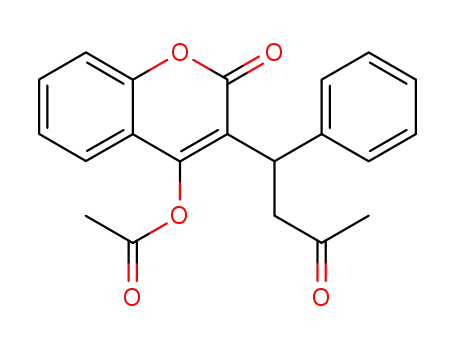 Molecular Structure of 5979-00-0 (2-oxo-3-(3-oxo-1-phenylbutyl)-2H-chromen-4-yl acetate)