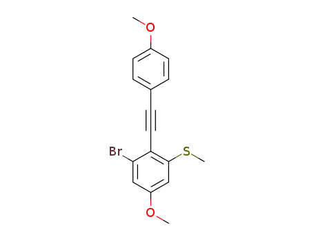 (3-bromo-5-methoxy-2-((4-methoxyphenyl)ethynyl)phenyl)(methyl)sulfane