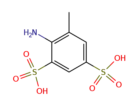 Molecular Structure of 68189-38-8 (2-aminotoluene-3,5-disulphonic acid)