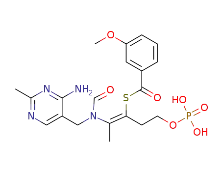 (Z)-S-(2-(N-((4-amino-2-methylpyrimidin-5-yl)methyl)formamido)-5-(phosphonooxy)pent-2-en-3-yl)3-methoxybenzothioate