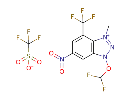 1-(difluoromethoxy)-3-methyl-6-nitro-4-(trifluoromethyl)-1H-benzo[d][1,2,3]triazol-3-ium trifluoromethanesulfonate