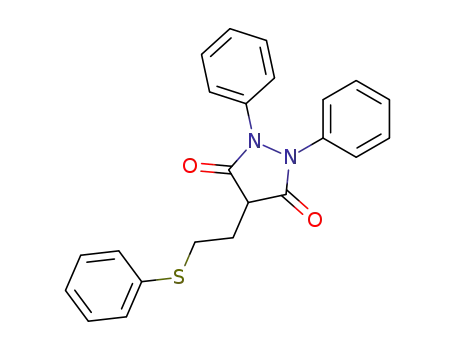 1,2-Diphenyl-4-(2-phenylsulfanyl-ethyl)-pyrazolidine-3,5-dione,3736-92-3