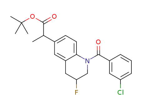 tert-butyl 2-(1-(3-chlorobenzoyl)-3-fluoro-1,2,3,4-tetrahydroquinolin-6-yl)propanoate