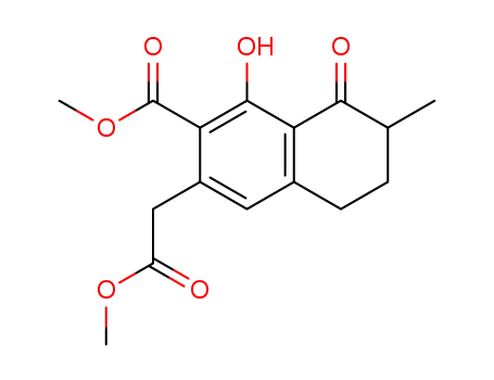 methyl 8-hydroxy-7-(methoxycarbonyl)-2-methyl-1-oxo-1,2,3,4-tetrahydro-3-naphthylacetate