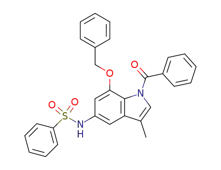 1H-Indole, 1-benzoyl-3-methyl-7-(phenylmethoxy)-5-[(phenylsulfonyl)amino]-