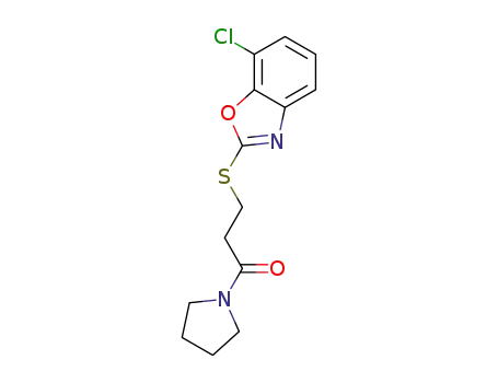 3-((7-chlorobenzo[d]oxazol-2-yl)thio)-1-(pyrrolidin-1-yl)propan-1-one
