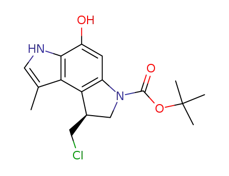 Molecular Structure of 110314-51-7 (Benzo[1,2-b:4,3-b']dipyrrole-3(2H)-carboxylicacid, 1-(chloromethyl)-1,6-dihydro-5-hydroxy-8-methyl-, 1,1-dimethylethylester, (1S)- (9CI))