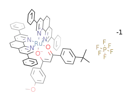 [Ru(4,7-diphenyl-1,10-phenanthroline)2((1-(4-tert-butylphenyl)-3-(4-methoxyphenyl)propane-1,3-dione)(1-))]PF6