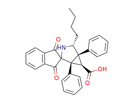 (±)-(1R,4R,5S,6R)-4-butyl-1',3'-dioxo-1,5-diphenyl-1',3'-dihydro-3-azaspiro[bicyclo[3.1.0]hexane-2,2'-indene]-6-carboxylic acid