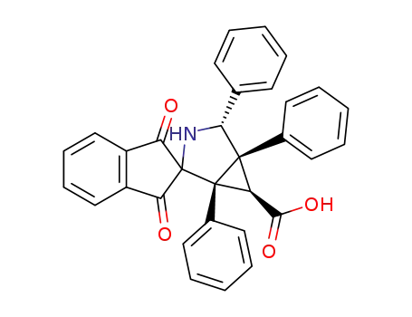 (±)-(1R,4R,5S,6R)-1',3'-dioxo-1,4,5-triphenyl-1',3'-dihydro-3-azaspiro[bicyclo[3.1.0]hexane-2,2'-inden]-6-carboxylic acid