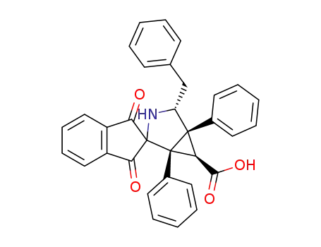 (±)-(1R,4R,5S,6R)-4-benzyl-1',3'-dioxo-1,5-diphenyl-1',3'-dihydro-3-azaspiro[bicyclo[3.1.0]hexane-2,2'-indene]-6-carboxylic acid
