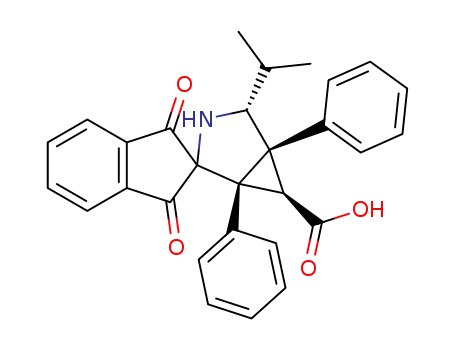(±)-(1R,4R,5S,6R)-4-isopropyl-1',3'-dioxo-1,5-diphenyl-1',3'-dihydro-3-azaspiro[bicyclo[3.1.0]hexane-2,2'-indene]-6-carboxylic acid