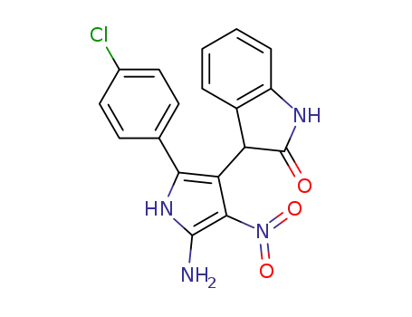 3-(5-amino-2-(4-chlorophenyl)-4-nitro-1H-pyrrol-3-yl)indolin-2-one
