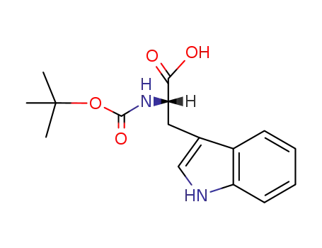 Molecular Structure of 13139-14-5 (N-[(tert-Butoxy)carbonyl]-L-tryptophan)