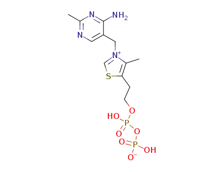 Molecular Structure of 136-09-4 (2-[3-[(4-amino-2-methylpyrimidin-5-yl)methyl]-4-methyl-1,3-thiazoniol-5-yl]ethyl dihydrogen diphosphate)