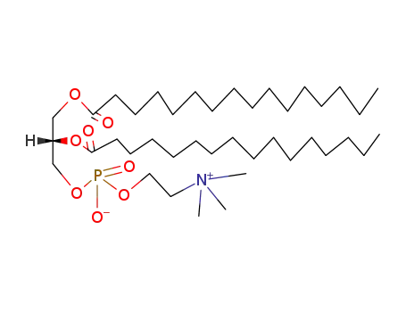 Molecular Structure of 35418-55-4 (2,3-DIHEXADECANOYL-SN-GLYCERO-1-PHOSPHOCHOLINE)