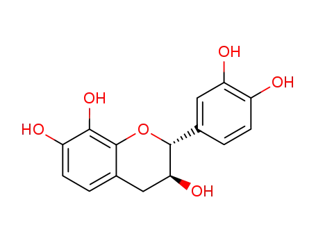 Molecular Structure of 109671-55-8 (2H-1-Benzopyran-3,7,8-triol,2-(3,4-dihydroxyphenyl)-3,4-dihydro-, (2R,3S)-)