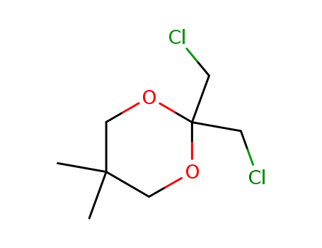 Molecular Structure of 133961-12-3 (1,3-Dioxane, 2,2-bis(chloromethyl)-5,5-dimethyl-)