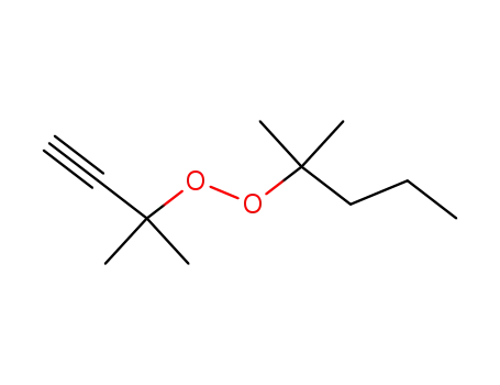 Molecular Structure of 98406-40-7 (Peroxide, 1,1-dimethylbutyl 1,1-dimethyl-2-propynyl)