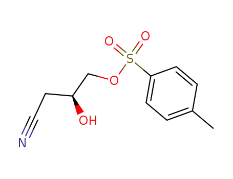 Molecular Structure of 118712-64-4 (Butanenitrile, 3-hydroxy-4-[[(4-methylphenyl)sulfonyl]oxy]-, (3S)-)