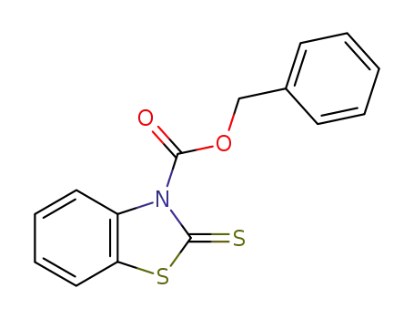 Molecular Structure of 91285-92-6 (3(2H)-Benzothiazolecarboxylic acid, 2-thioxo-, phenylmethyl ester)