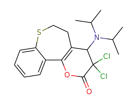 3,3-Dichloro-4-diisopropylamino-3,4,5,6-tetrahydro-1-oxa-7-thia-dibenzo[a,c]cyclohepten-2-one