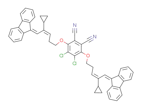 1,4-bis<<4-cyclopropyl-5-(9-fluorenylidene)pent-3-enyl>oxy>-2,3-dichloro-5,6-dicyanobenzene