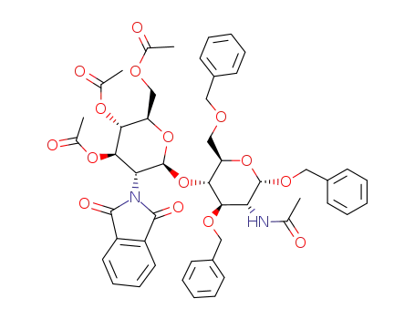 Benzyl-2-acetamido-3,6-di-O-benzyl-2-desoxy-4-O-(3,4,6-tri-O-acetyl-2-desoxy-2-phthalimido-β-D-glucopyranosyl)-α-D-glucopyranosid