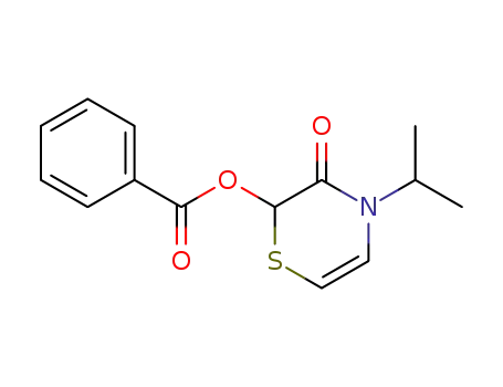 Molecular Structure of 82409-32-3 (2H-1,4-Thiazin-3(4H)-one, 2-(benzoyloxy)-4-(1-methylethyl)-)