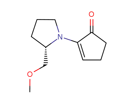 Molecular Structure of 96304-33-5 (2-Cyclopenten-1-one, 2-[2-(methoxymethyl)-1-pyrrolidinyl]-, (S)-)