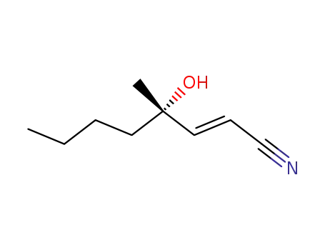 (E)-(S)-4-Hydroxy-4-methyl-oct-2-enenitrile