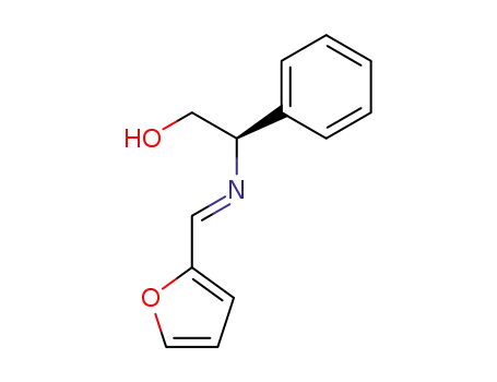 Molecular Structure of 139437-47-1 (Benzeneethanol, b-[(2-furanylmethylene)amino]-, (R)-)