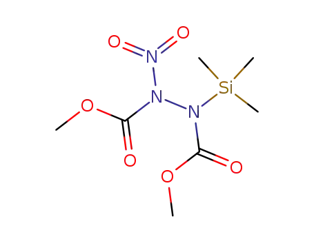 Molecular Structure of 135299-67-1 (1,2-Hydrazinedicarboxylic acid, 1-nitro-2-(trimethylsilyl)-, dimethyl ester)