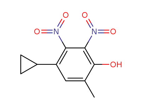 Molecular Structure of 95970-37-9 (Phenol, 4-cyclopropyl-6-methyl-2,3-dinitro-)