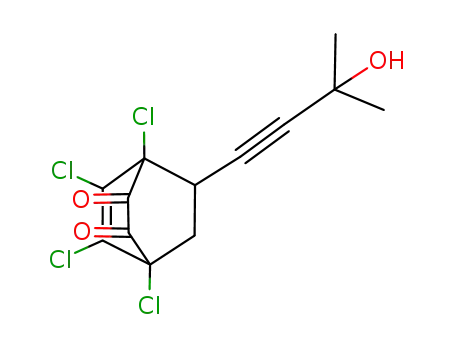 1,4,5,6-Tetrachloro-7-(3-hydroxy-3-methyl-but-1-ynyl)-bicyclo[2.2.2]oct-5-ene-2,3-dione