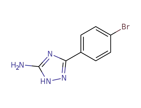 Molecular Structure of 54464-13-0 (5-(4-Bromophenyl)-4H-1,2,4-triazol-3-amine)