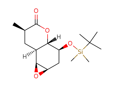 (1aβ,3α,3aα,6α,7aβ,7bβ)-3-<<(1,1-dimethylethyl)dimethylsilyl>oxy>octahydro-6-methyl-5H-oxireno<1>benzopyran-5-one