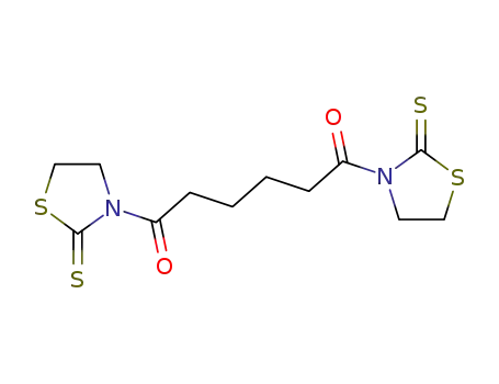 Molecular Structure of 74058-83-6 (2-Thiazolidinethione, 3,3'-(1,6-dioxo-1,6-hexanediyl)bis-)