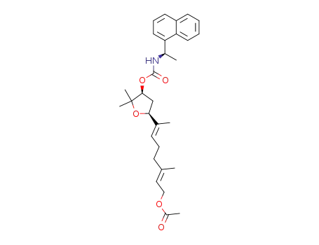 Acetic acid (2E,6E)-7-[(2S,4S)-5,5-dimethyl-4-((R)-1-naphthalen-1-yl-ethylcarbamoyloxy)-tetrahydro-furan-2-yl]-3-methyl-octa-2,6-dienyl ester
