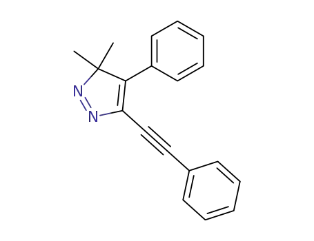 Molecular Structure of 140173-58-6 (3H-Pyrazole, 3,3-dimethyl-4-phenyl-5-(phenylethynyl)-)