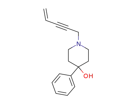 Molecular Structure of 94769-52-5 (4-Piperidinol, 1-(4-penten-2-ynyl)-4-phenyl-)
