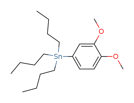 Molecular Structure of 86487-18-5 (Stannane, tributyl(3,4-dimethoxyphenyl)-)