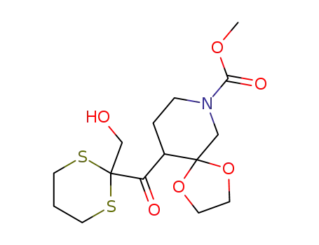 (2-hydroxymethyl-1,3-dithian-2-yl)-(1-methoxycarbonyl-3,3-ethylenedioxy-4-piperidyl)-ketone