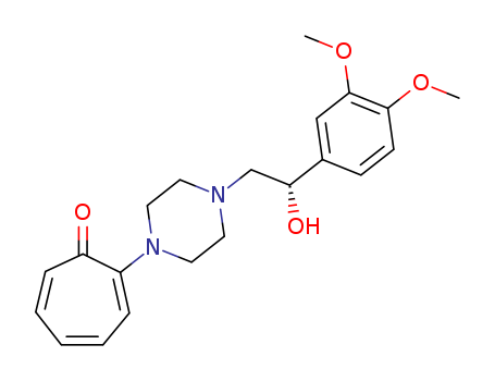 2,4,6-Cycloheptatrien-1-one,2-[4-[(2S)-2-(3,4-dimethoxyphenyl)-2-hydroxyethyl]-1-piperazinyl]-