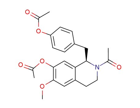 Acetic acid (R)-1-(4-acetoxy-benzyl)-2-acetyl-6-methoxy-1,2,3,4-tetrahydro-isoquinolin-7-yl ester
