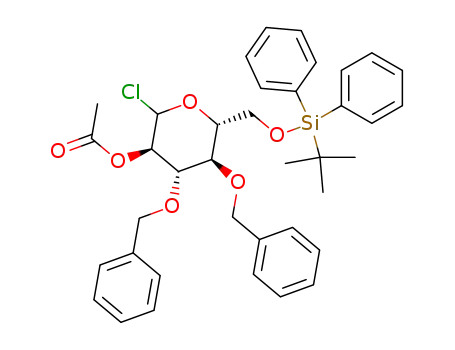 2-O-acetyl-3,4-di-O-benzyl-6-O-(tert-butyldiphenylsilyl)-α,β-D-glucopyranosyl chloride