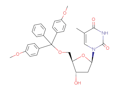 Molecular Structure of 40615-39-2 (5'-O-Dimethoxytrityl-deoxythymidine)
