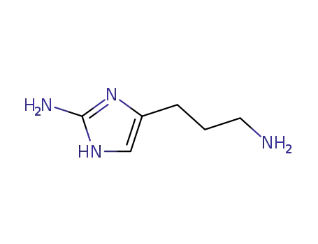 Molecular Structure of 202391-71-7 (5-(3-Aminopropyl)-1H-imidazol-2-amine)