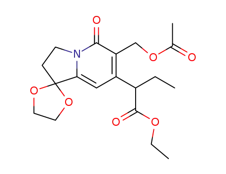 6-(acetoxymethyl)-1,1'-(ethylenedioxy)-7-<1'-(ethoxycarbonyl)propyl>-5-oxo-Δ6(8)-tetrahydroindolizine